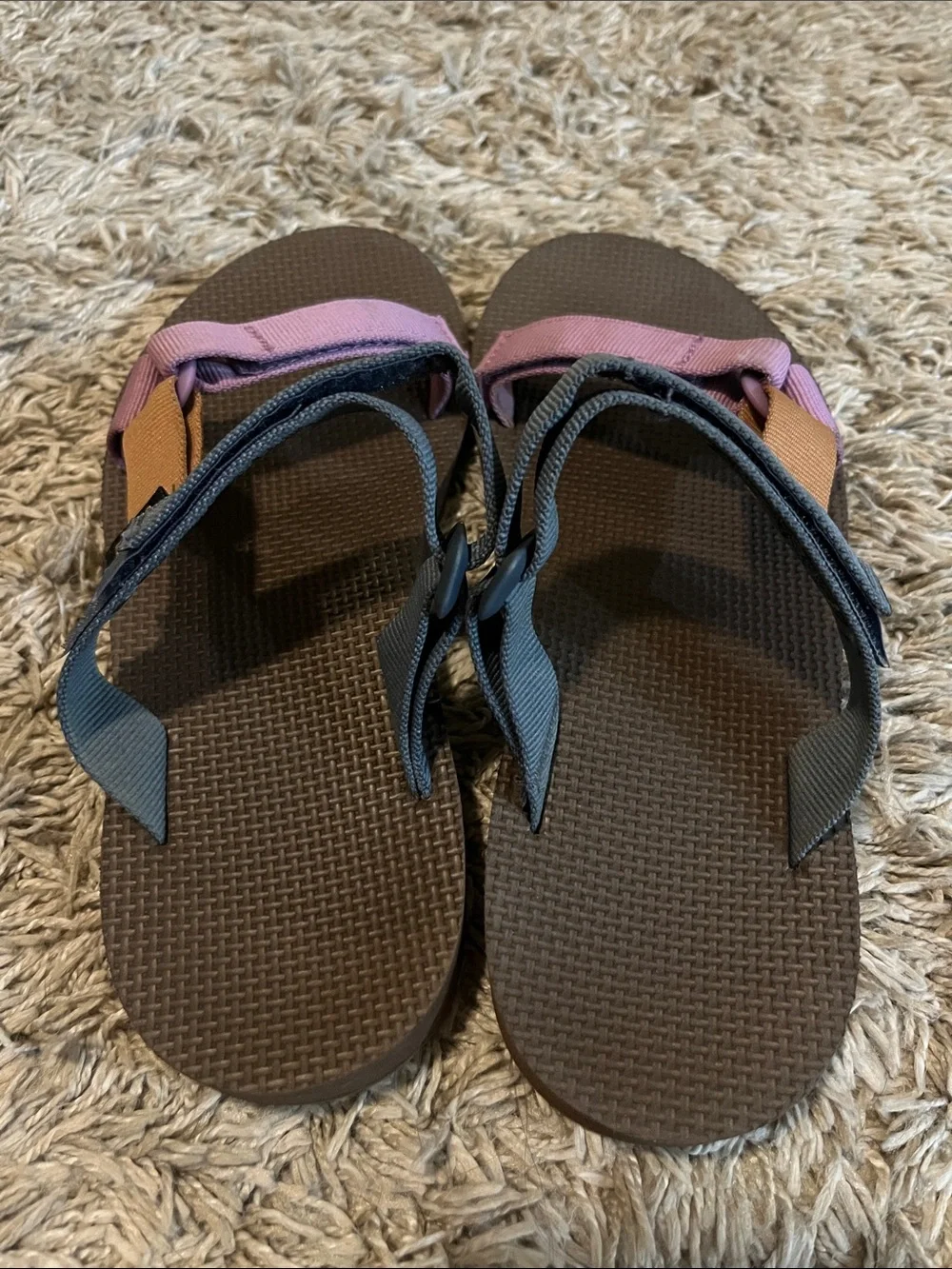 Teva Brown Footbed Sandals with Multicolor Straps. Women’s 8 - Picture 2 of 6